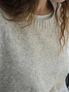 ERFMFKL Women's Classic Crew Neck Sweater Vest Loose